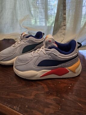Puma Kids Multi-Color Gray Blue Red Yellow Sneakers